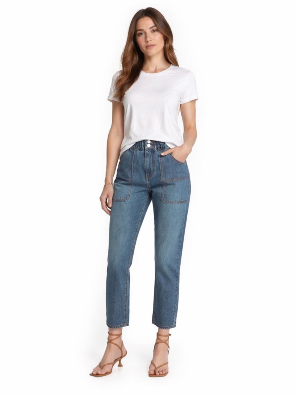 Veronica Beard Jeans. Arya‎ Elasticized Straight-Leg Jeans